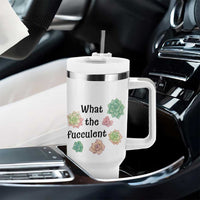 Succulent Lover Gift Tumbler With Handle What The Fucculent - Wonder Print Shop