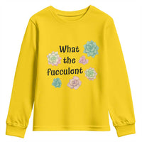 Succulent Lover Gift Youth Sweatshirt What The Fucculent - Wonder Print Shop