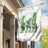 Funny Cactus Plant Lover Garden Flag What The Fucculent - Wonder Print Shop