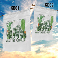 Funny Cactus Plant Lover Garden Flag What The Fucculent - Wonder Print Shop