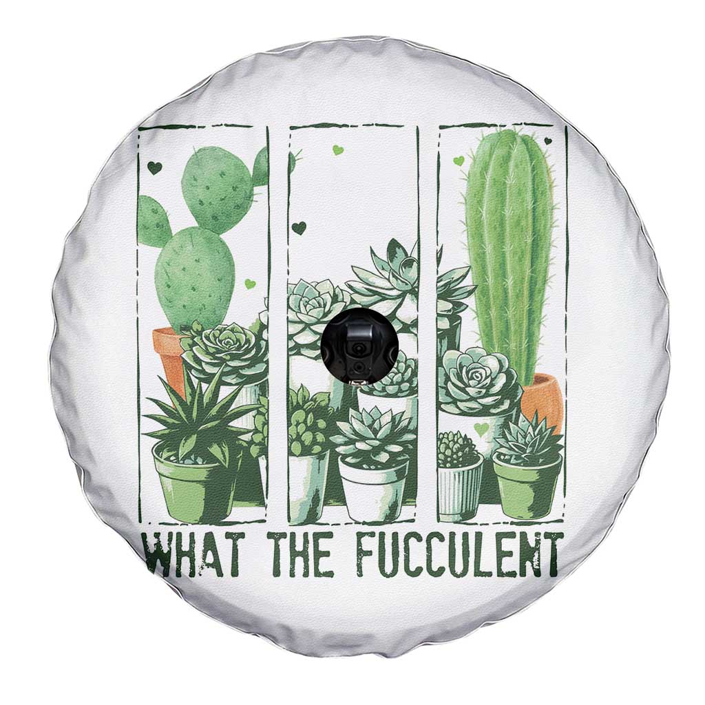 Funny Cactus Plant Lover Spare Tire Cover What The Fucculent - Wonder Print Shop