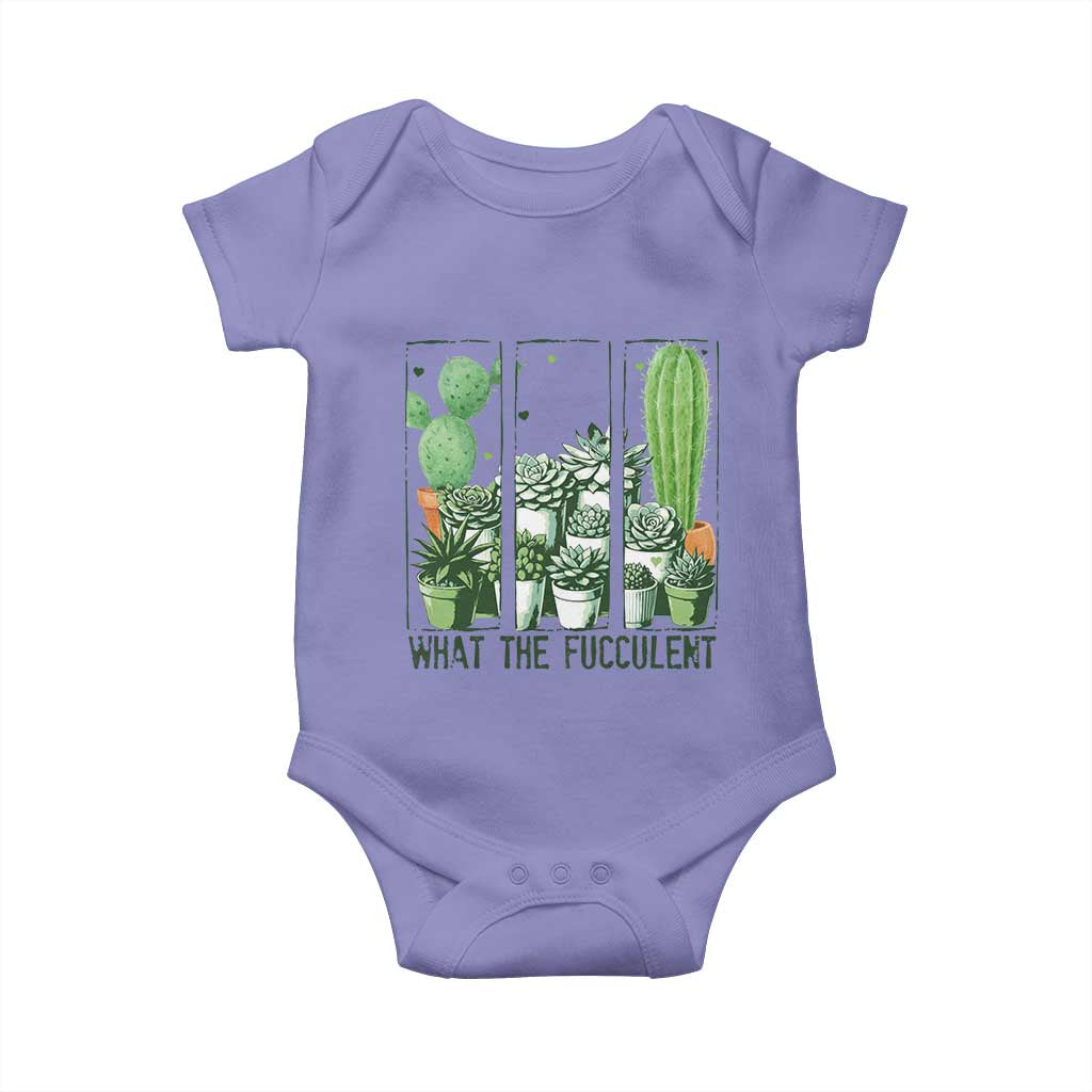 Funny Cactus Plant Lover Baby Onesie What The Fucculent - Wonder Print Shop