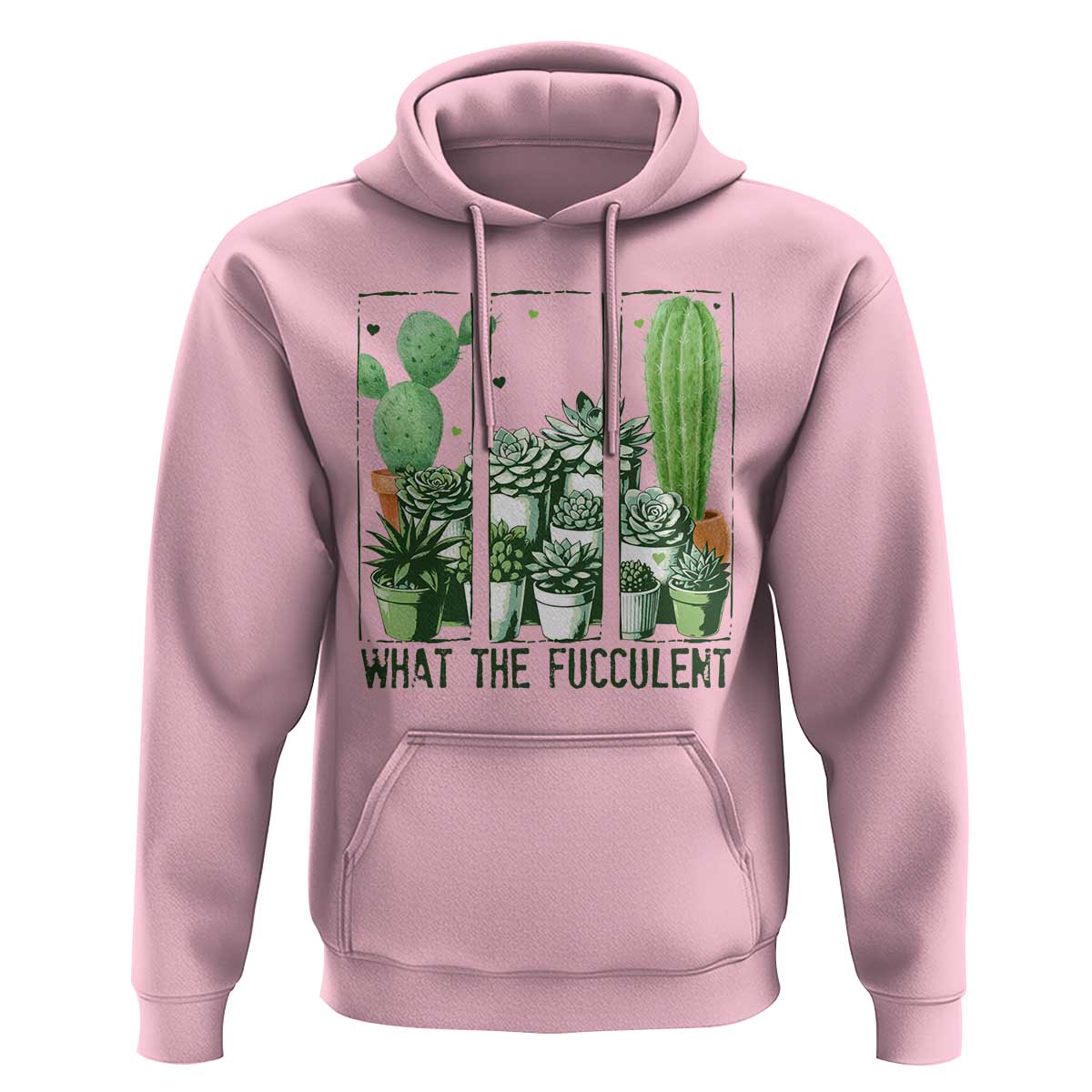 Funny Cactus Plant Lover Hoodie What The Fucculent - Wonder Print Shop