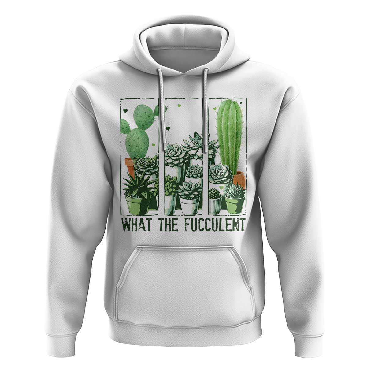 Funny Cactus Plant Lover Hoodie What The Fucculent - Wonder Print Shop