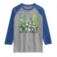 Funny Cactus Plant Lover Raglan Shirt What The Fucculent - Wonder Print Shop