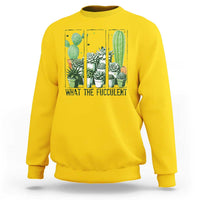 Funny Cactus Plant Lover Sweatshirt What The Fucculent - Wonder Print Shop