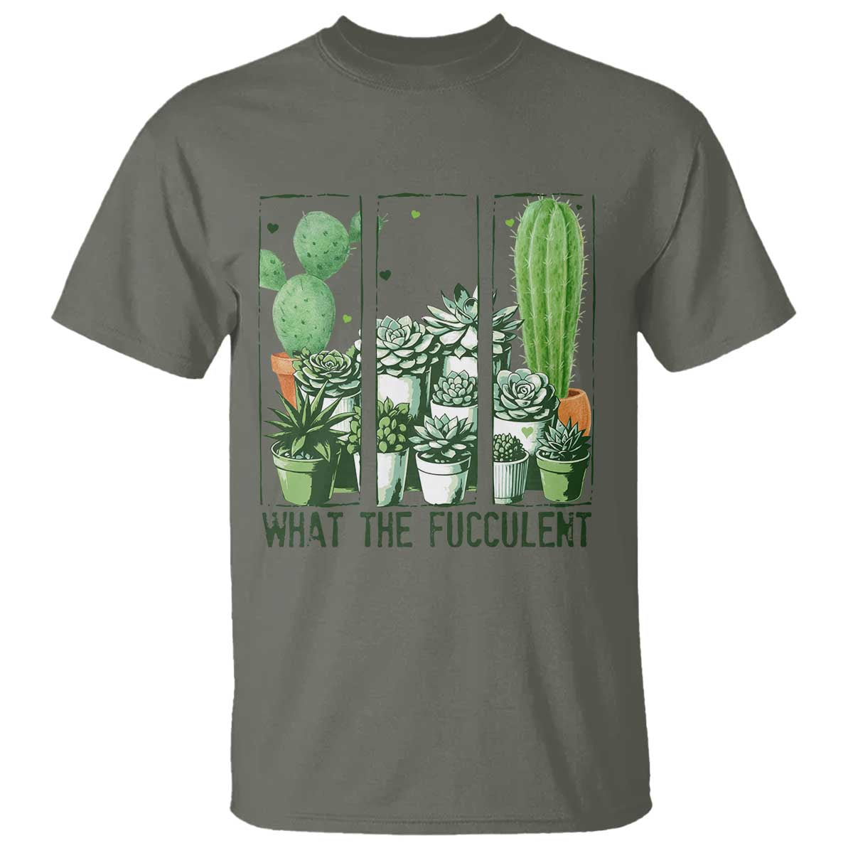 Funny Cactus Plant Lover T Shirt What The Fucculent - Wonder Print Shop