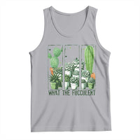 Funny Cactus Plant Lover Tank Top What The Fucculent - Wonder Print Shop