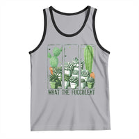 Funny Cactus Plant Lover Tank Top What The Fucculent - Wonder Print Shop