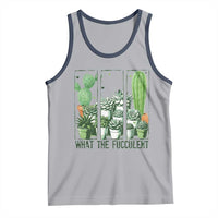 Funny Cactus Plant Lover Tank Top What The Fucculent - Wonder Print Shop