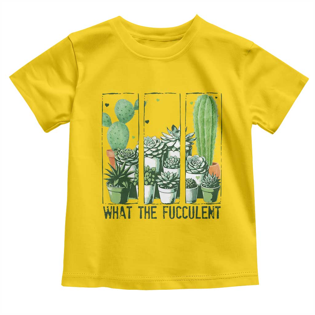 Funny Cactus Plant Lover Toddler T Shirt What The Fucculent - Wonder Print Shop