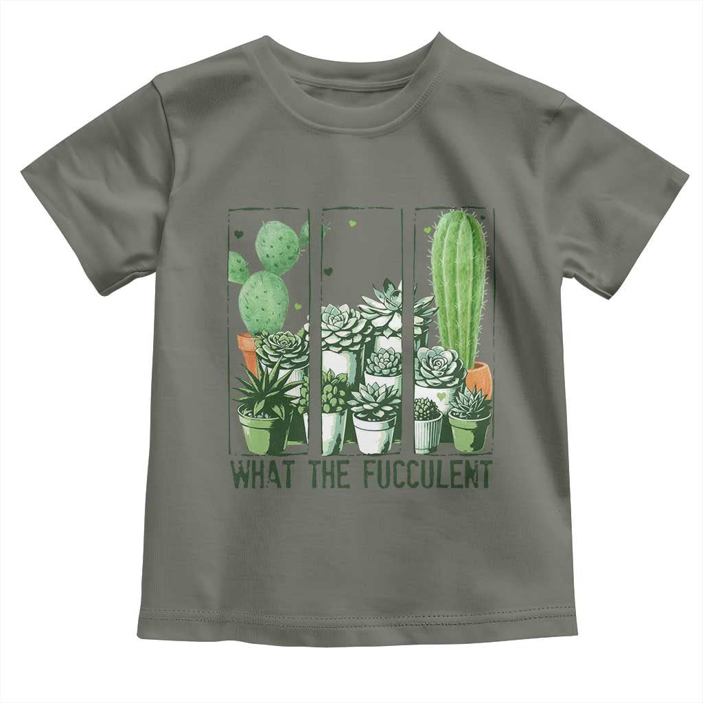 Funny Cactus Plant Lover Toddler T Shirt What The Fucculent - Wonder Print Shop
