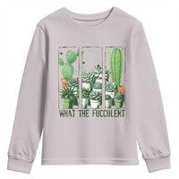 Funny Cactus Plant Lover Youth Sweatshirt What The Fucculent - Wonder Print Shop