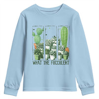 Funny Cactus Plant Lover Youth Sweatshirt What The Fucculent - Wonder Print Shop