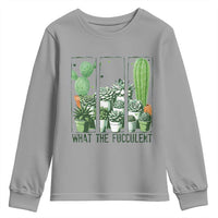 Funny Cactus Plant Lover Youth Sweatshirt What The Fucculent - Wonder Print Shop
