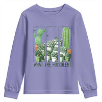 Funny Cactus Plant Lover Youth Sweatshirt What The Fucculent - Wonder Print Shop