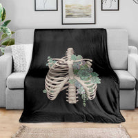 Succulent Body Skeleton Throw Blanket Creepy Plant Lover Gift - Wonder Print Shop