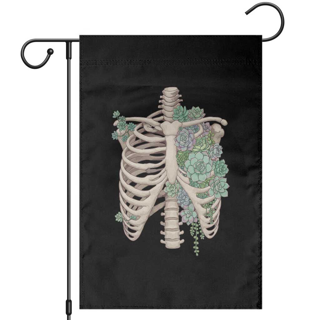 Succulent Body Skeleton Garden Flag Creepy Plant Lover Gift - Wonder Print Shop