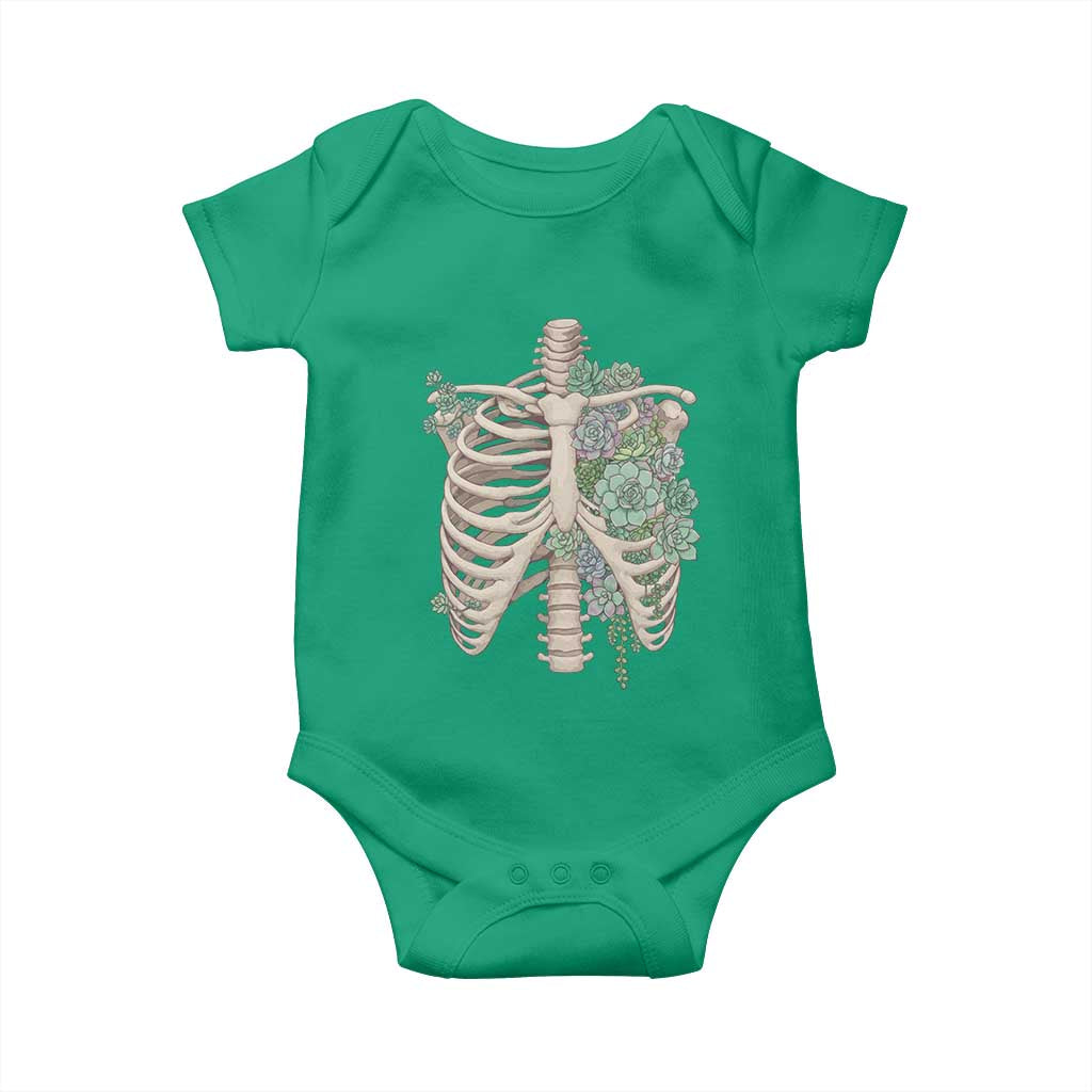Succulent Body Skeleton Baby Onesie Creepy Plant Lover Gift - Wonder Print Shop