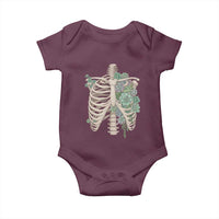 Succulent Body Skeleton Baby Onesie Creepy Plant Lover Gift - Wonder Print Shop