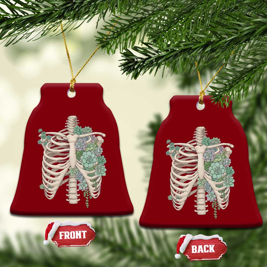 Succulent Body Skeleton Ceramic Ornament Creepy Plant Lover Gift - Wonder Print Shop