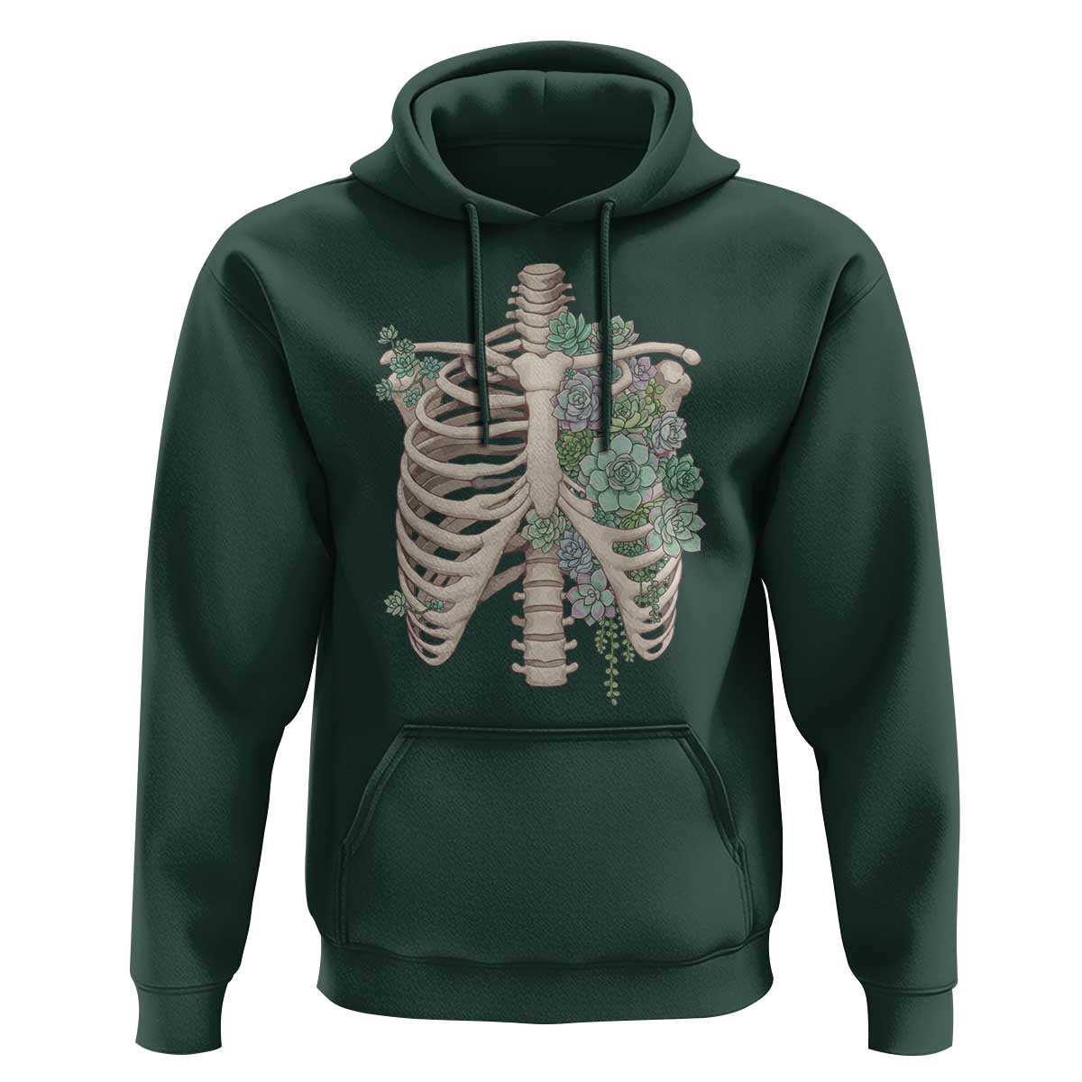 Succulent Body Skeleton Hoodie Creepy Plant Lover Gift - Wonder Print Shop