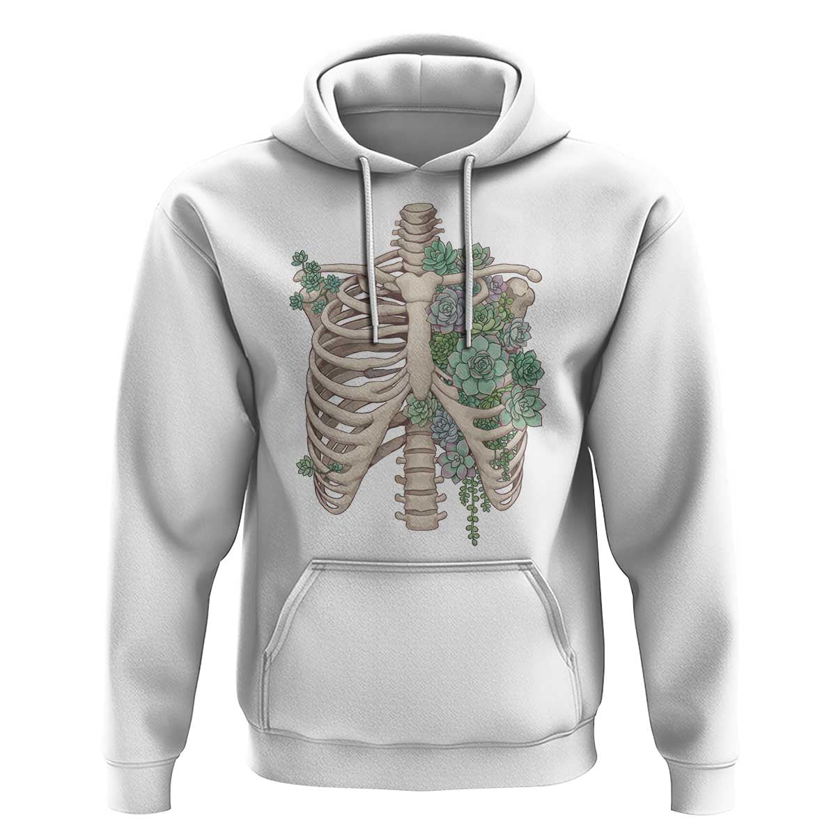 Succulent Body Skeleton Hoodie Creepy Plant Lover Gift - Wonder Print Shop