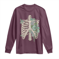 Succulent Body Skeleton Long Sleeve Shirt Creepy Plant Lover Gift - Wonder Print Shop