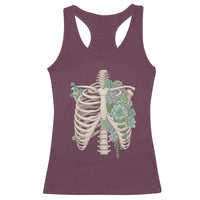 Succulent Body Skeleton Racerback Tank Top Creepy Plant Lover Gift - Wonder Print Shop