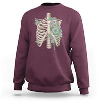 Succulent Body Skeleton Sweatshirt Creepy Plant Lover Gift - Wonder Print Shop
