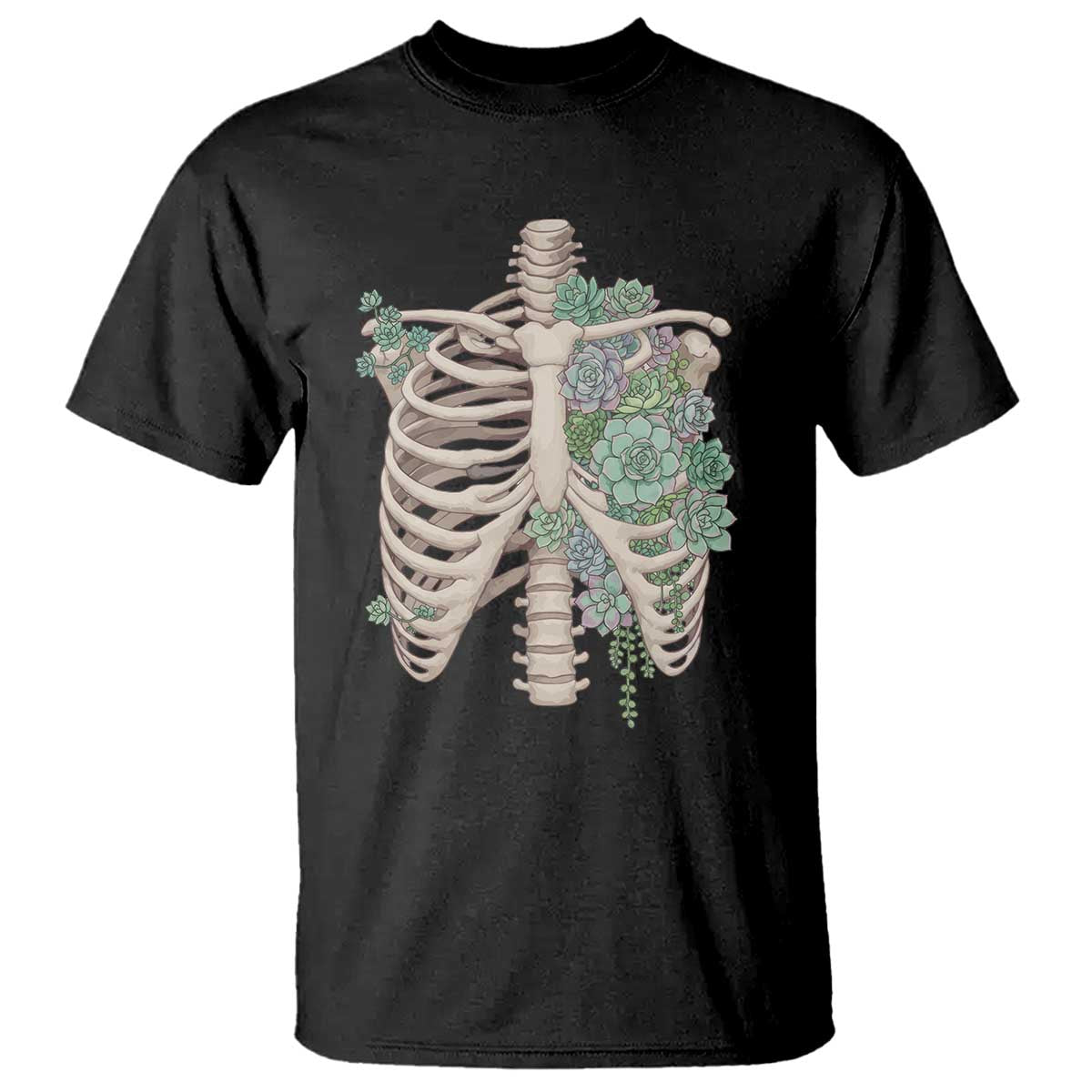 Succulent Body Skeleton T Shirt Creepy Plant Lover Gift - Wonder Print Shop
