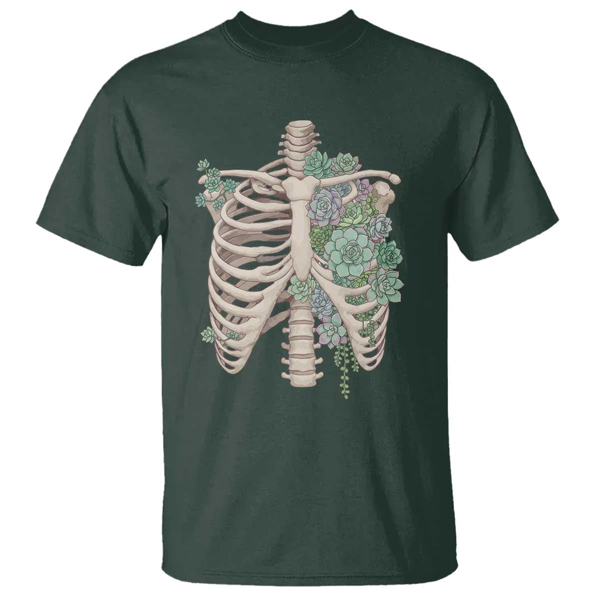 Succulent Body Skeleton T Shirt Creepy Plant Lover Gift - Wonder Print Shop
