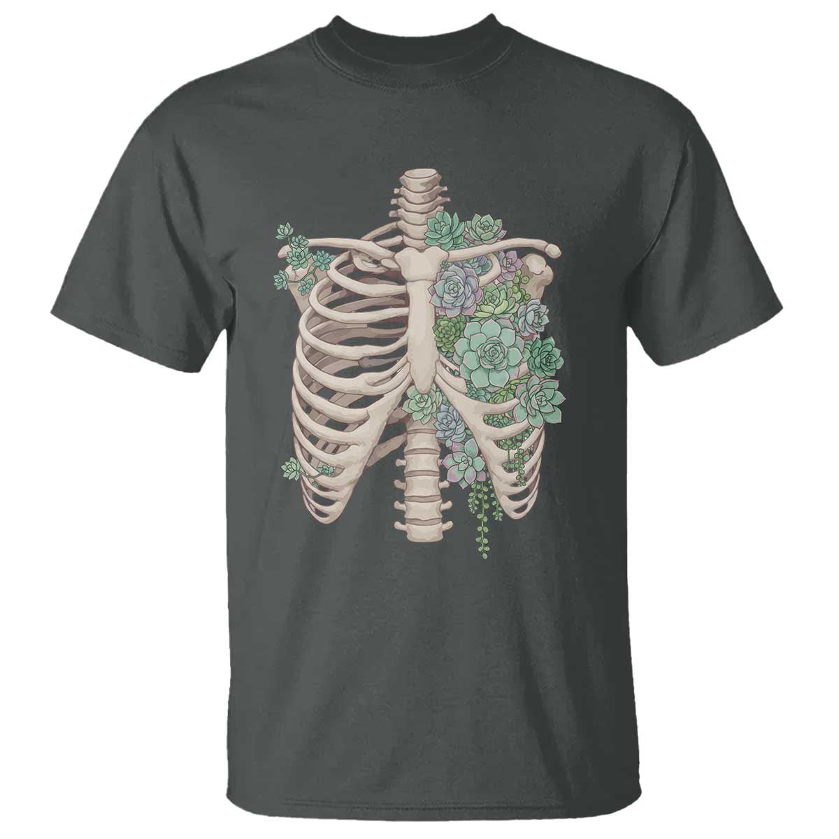 Succulent Body Skeleton T Shirt Creepy Plant Lover Gift - Wonder Print Shop