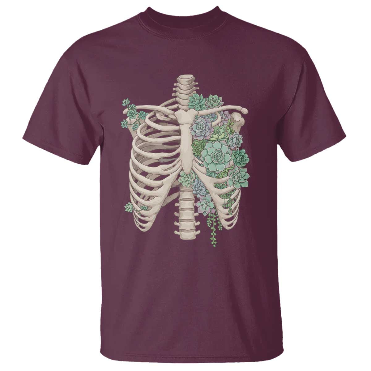Succulent Body Skeleton T Shirt Creepy Plant Lover Gift - Wonder Print Shop