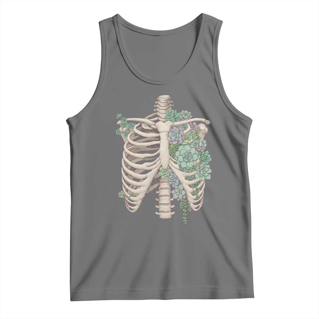 Succulent Body Skeleton Tank Top Creepy Plant Lover Gift - Wonder Print Shop