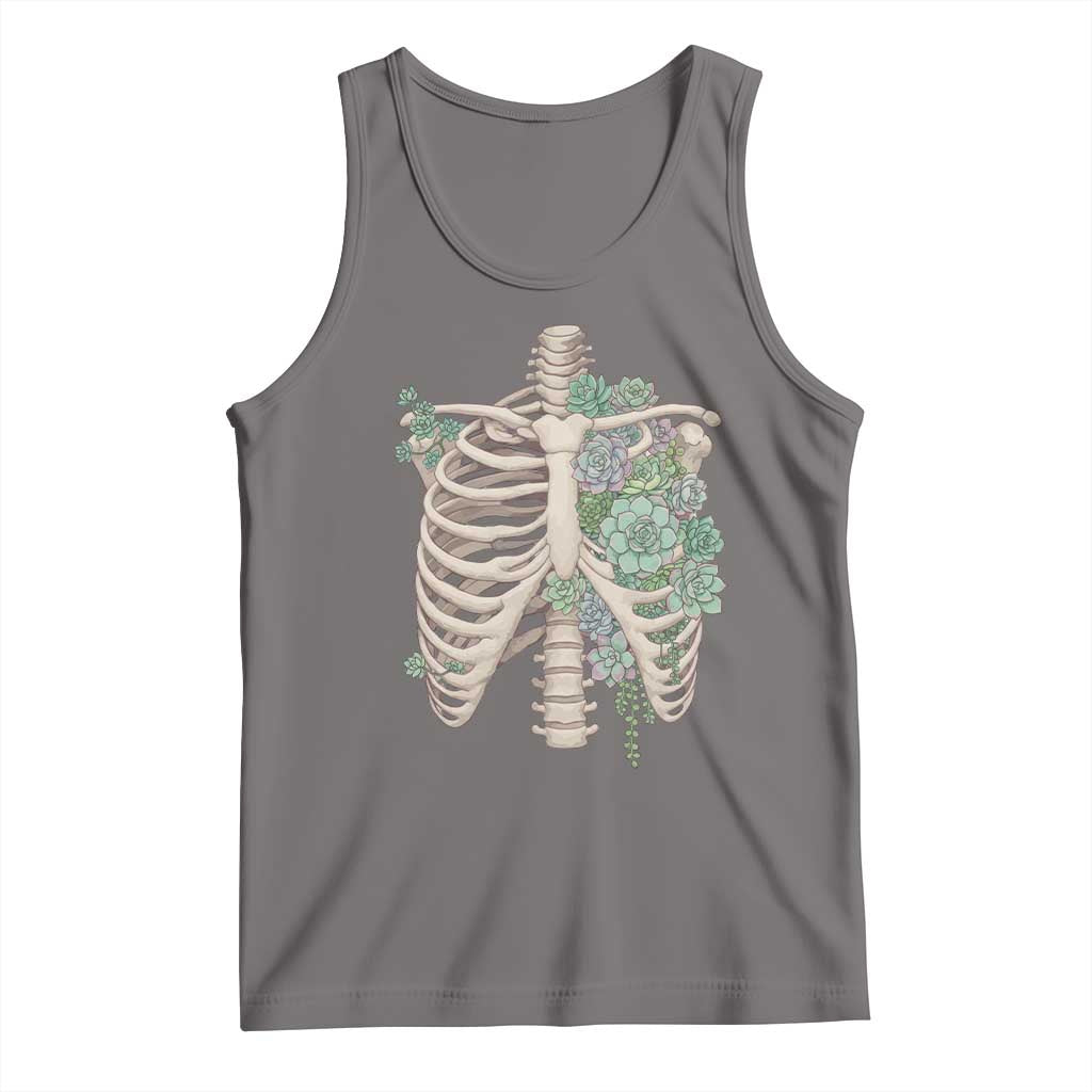 Succulent Body Skeleton Tank Top Creepy Plant Lover Gift - Wonder Print Shop