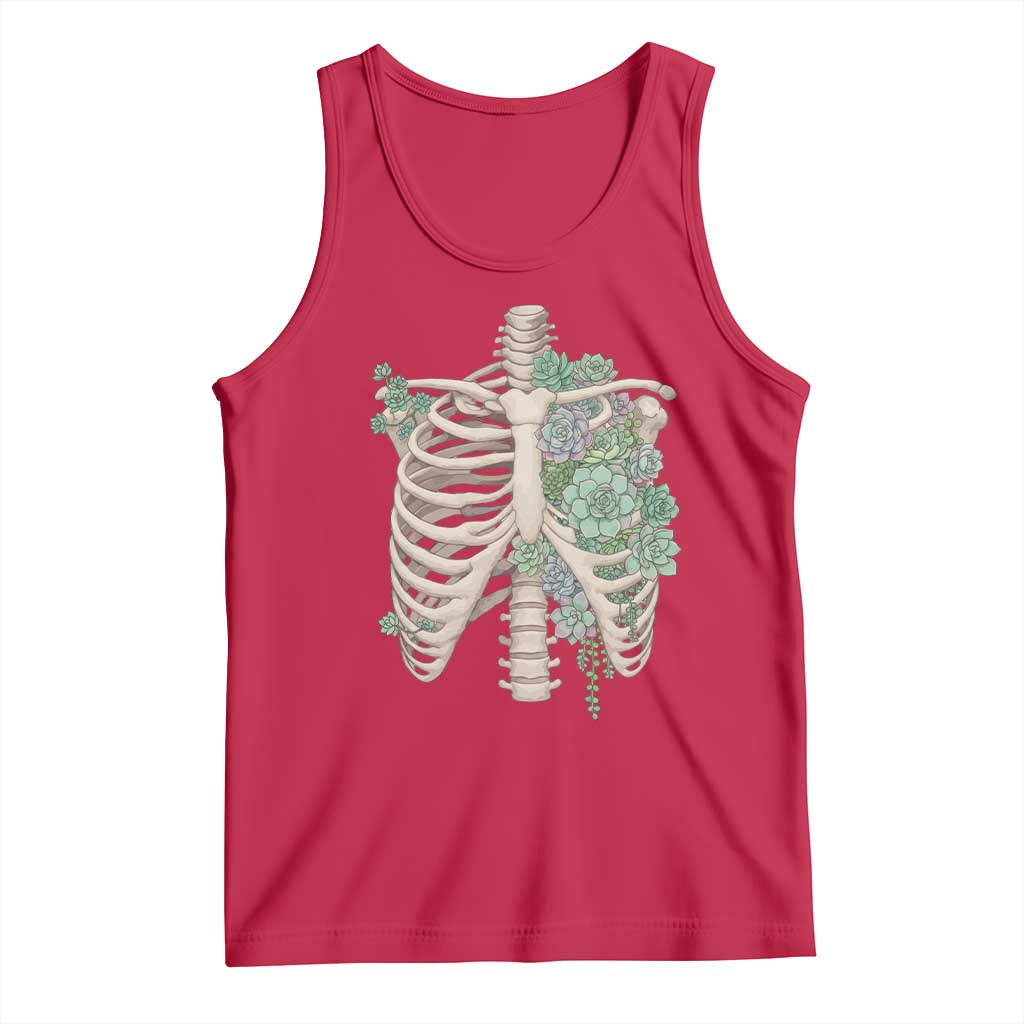 Succulent Body Skeleton Tank Top Creepy Plant Lover Gift - Wonder Print Shop