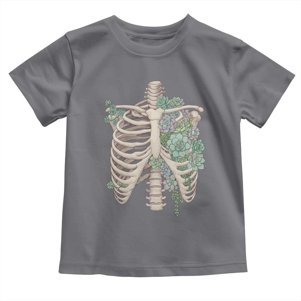 Succulent Body Skeleton Toddler T Shirt Creepy Plant Lover Gift - Wonder Print Shop