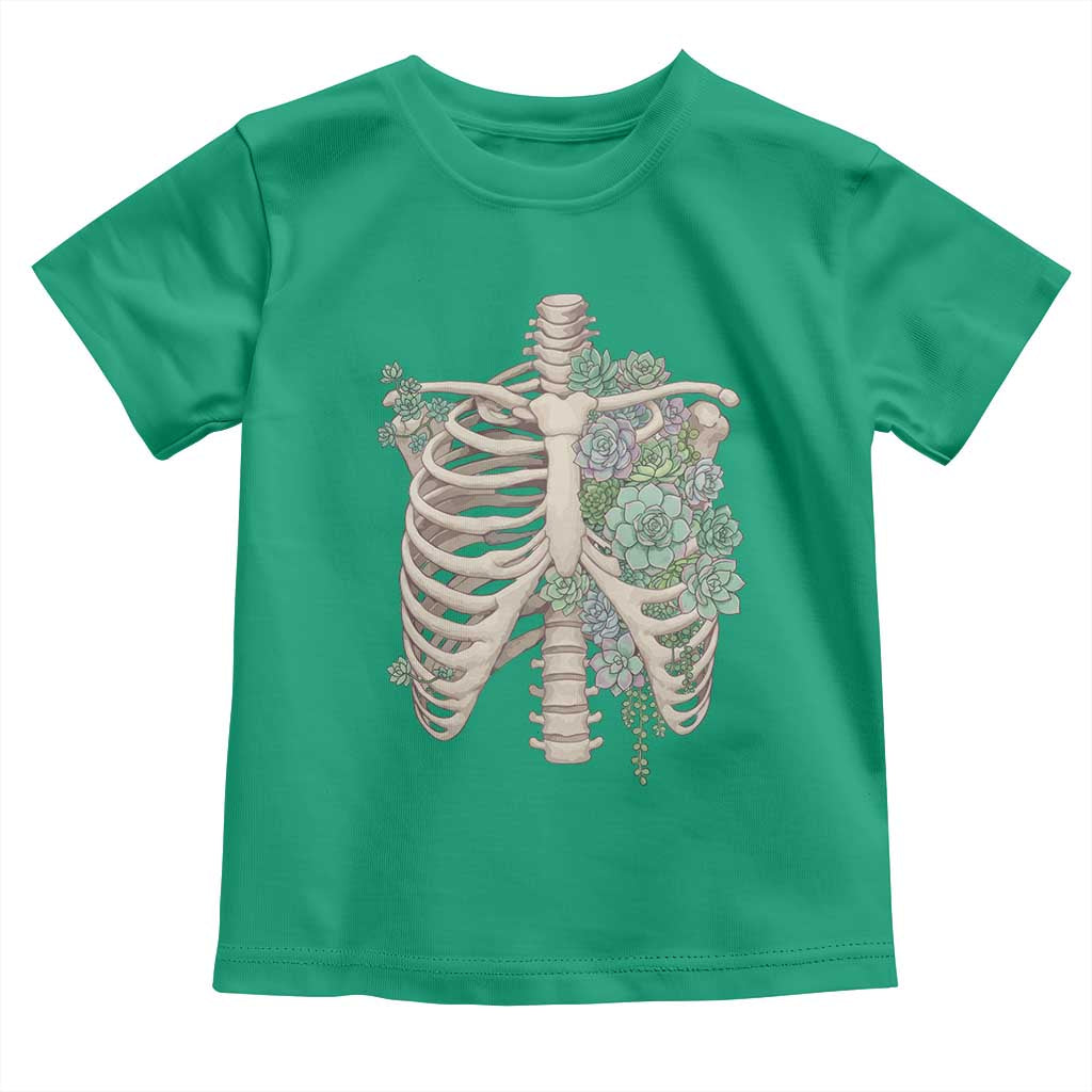 Succulent Body Skeleton Toddler T Shirt Creepy Plant Lover Gift - Wonder Print Shop