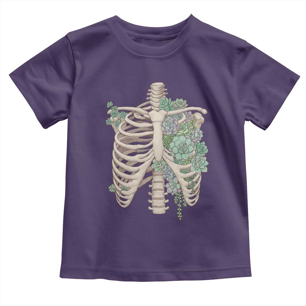 Succulent Body Skeleton Toddler T Shirt Creepy Plant Lover Gift - Wonder Print Shop