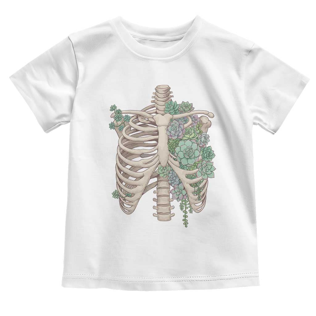 Succulent Body Skeleton Toddler T Shirt Creepy Plant Lover Gift - Wonder Print Shop