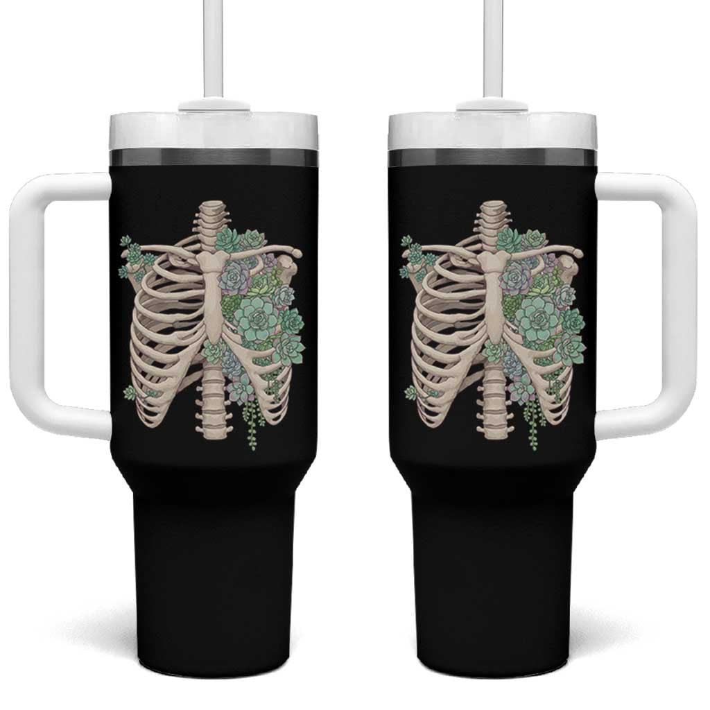 Succulent Body Skeleton Tumbler With Handle Creepy Plant Lover Gift - Wonder Print Shop