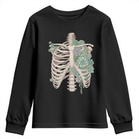 Succulent Body Skeleton Youth Sweatshirt Creepy Plant Lover Gift - Wonder Print Shop