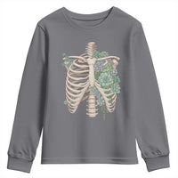 Succulent Body Skeleton Youth Sweatshirt Creepy Plant Lover Gift - Wonder Print Shop