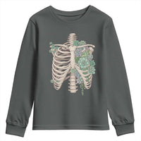 Succulent Body Skeleton Youth Sweatshirt Creepy Plant Lover Gift - Wonder Print Shop
