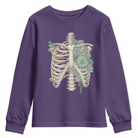 Succulent Body Skeleton Youth Sweatshirt Creepy Plant Lover Gift - Wonder Print Shop