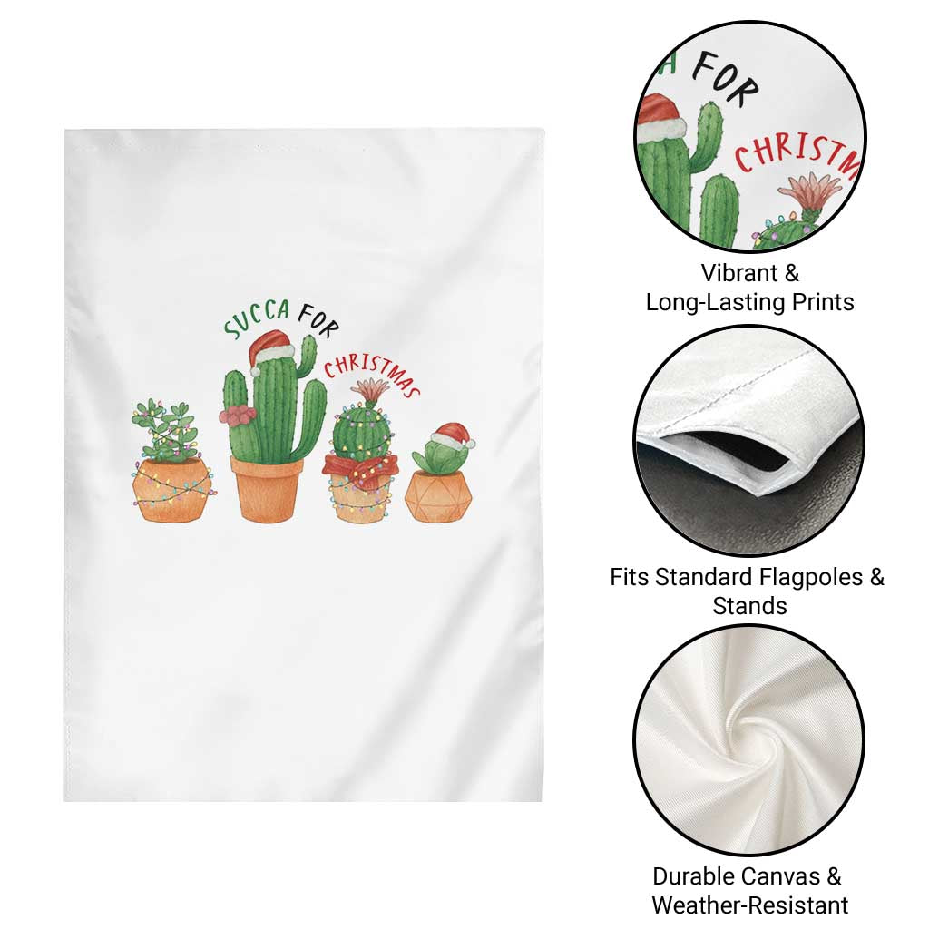 Funny Succulent Plant Lover Gift Garden Flag Succa For Christmas - Wonder Print Shop