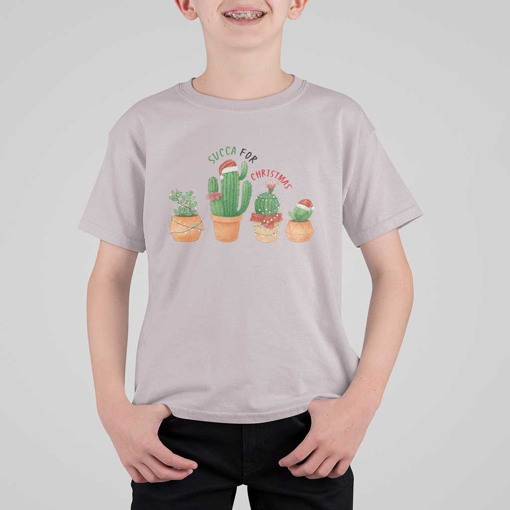 Funny Succulent Plant Lover Gift T Shirt For Kid Succa For Christmas - Wonder Print Shop