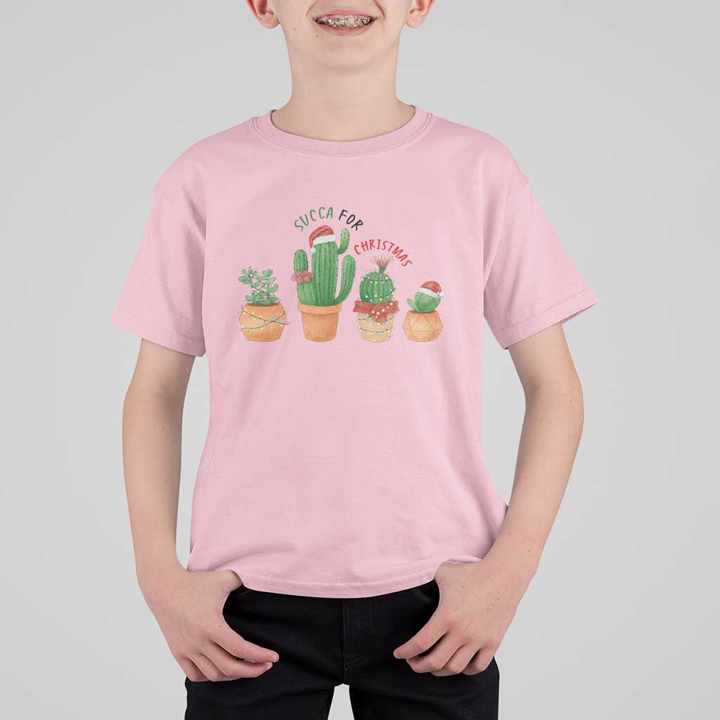 Funny Succulent Plant Lover Gift T Shirt For Kid Succa For Christmas - Wonder Print Shop