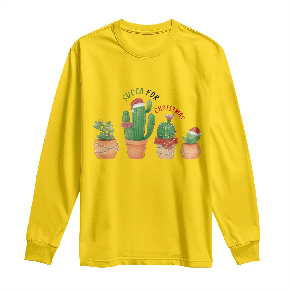Funny Succulent Plant Lover Gift Long Sleeve Shirt Succa For Christmas - Wonder Print Shop